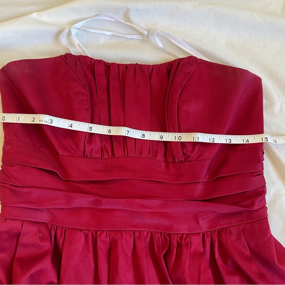 Red Vintage Styled Strapless A-Line dress - Picture 5 of 10